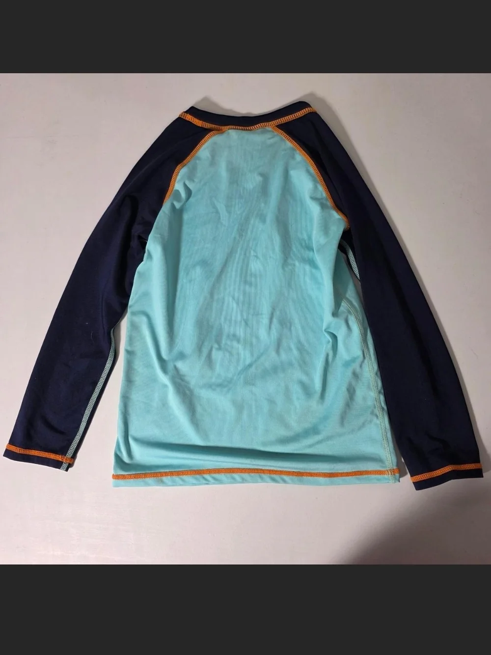 Kids Long Sleeve Rashguard - Light Blue & Navy 'Friend of the Sea' Design